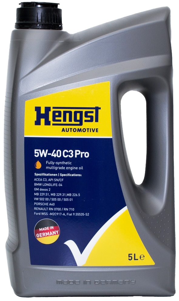 Моторное масло Hengst 5W-40 C3 PRO, 5л (Hengst: 549800000)